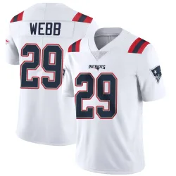 New England Patriots Youth Limited White Vapor Untouchable Jersey (29 Jeremiah Webb)