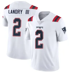New England Patriots Youth Limited White Vapor Untouchable Jersey (2 Harold Landry III)