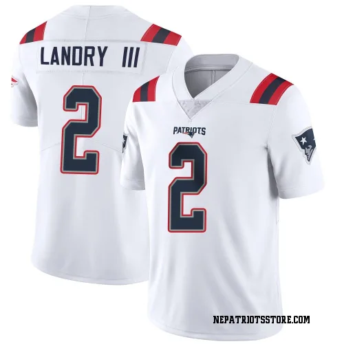 New England Patriots Youth Limited White Vapor Untouchable Jersey (2 Harold Landry III)