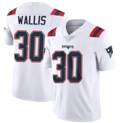 New England Patriots Youth Limited White Vapor Untouchable Jersey (30 David Wallis)