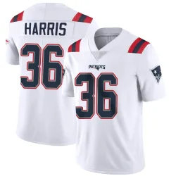 New England Patriots Youth Limited White Vapor Untouchable Jersey (36 Kevin Harris)
