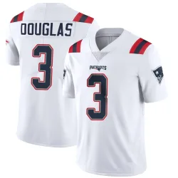 New England Patriots Youth Limited White Vapor Untouchable Jersey (3 DeMario Douglas)