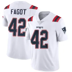 New England Patriots Youth Limited White Vapor Untouchable Jersey (42 Diego Fagot)