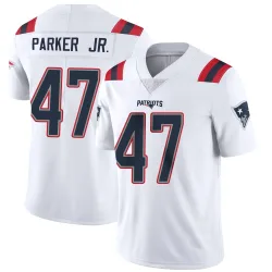 New England Patriots Youth Limited White Vapor Untouchable Jersey (47 Andrew Parker Jr.)