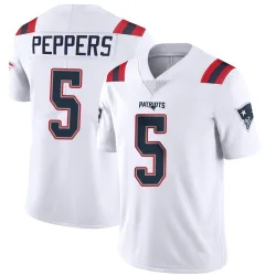 New England Patriots Youth Limited White Vapor Untouchable Jersey (5 Jabrill Peppers)