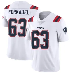 New England Patriots Youth Limited White Vapor Untouchable Jersey (63 Liam Fornadel)