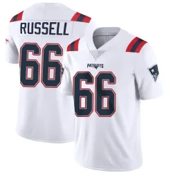 New England Patriots Youth Limited White Vapor Untouchable Jersey (66 Jotham Russell)