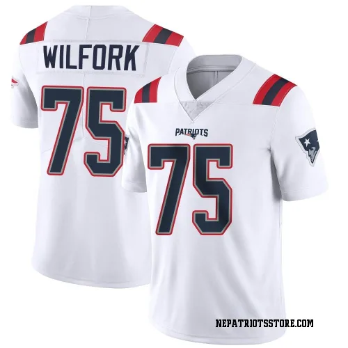 New England Patriots Youth Limited White Vapor Untouchable Jersey (75 Vince Wilfork)
