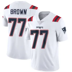 New England Patriots Youth Limited White Vapor Untouchable Jersey (77 Ben Brown)