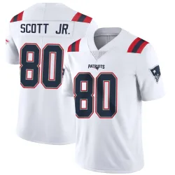 New England Patriots Youth Limited White Vapor Untouchable Jersey (80 Gee Scott Jr.)