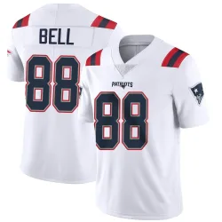 New England Patriots Youth Limited White Vapor Untouchable Jersey (88 Jaheim Bell)