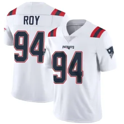 New England Patriots Youth Limited White Vapor Untouchable Jersey (94 Jaquelin Roy)