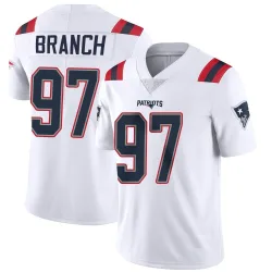 New England Patriots Youth Limited White Vapor Untouchable Jersey (97 Alan Branch)