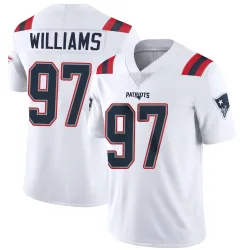 New England Patriots Youth Limited White Vapor Untouchable Jersey (97 Milton Williams)